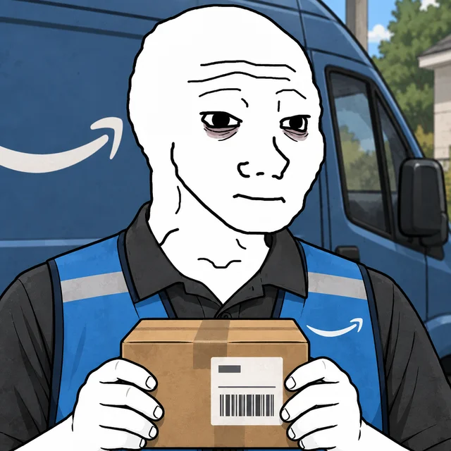 Amazon Delivery Driver Wojak artwork