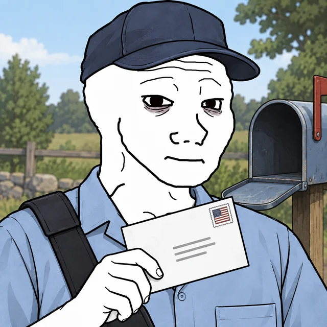Postal Carrier Wojak artwork