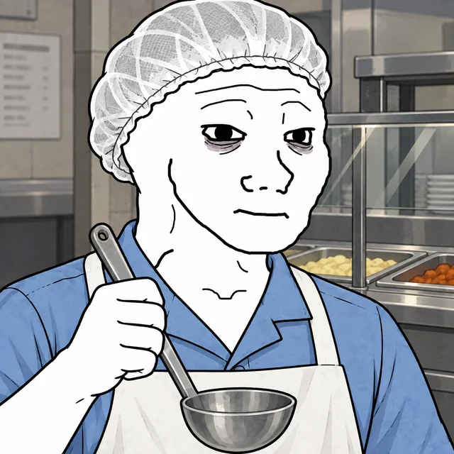 Cafeteria Worker Wojak artwork