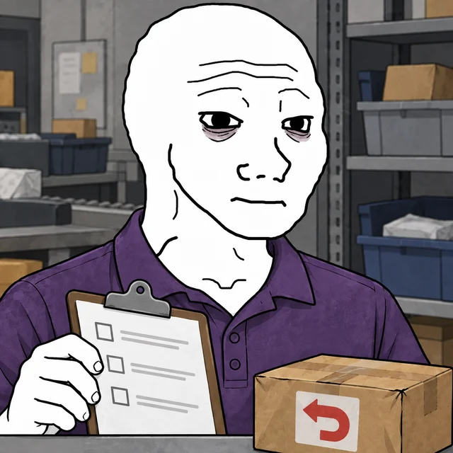 Returns Processor Wojak artwork