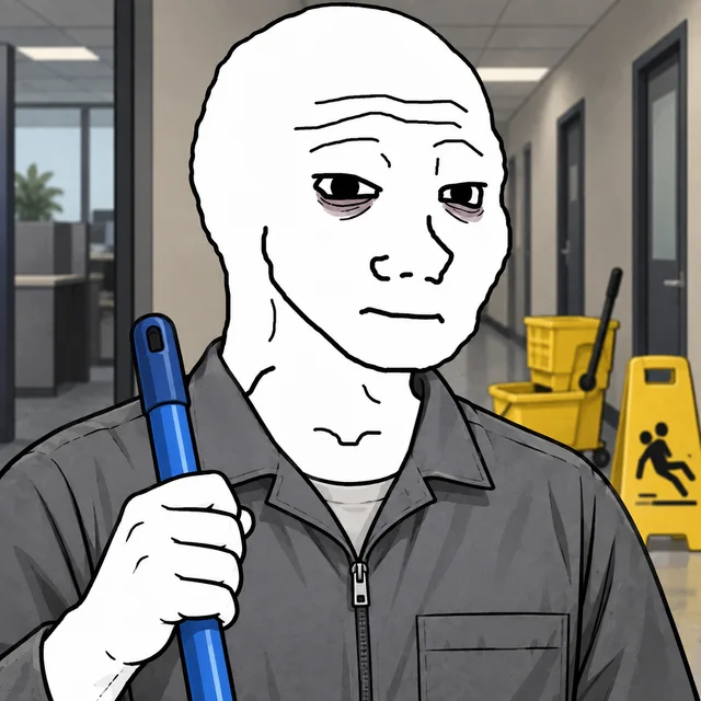 Office Janitor Wojak artwork