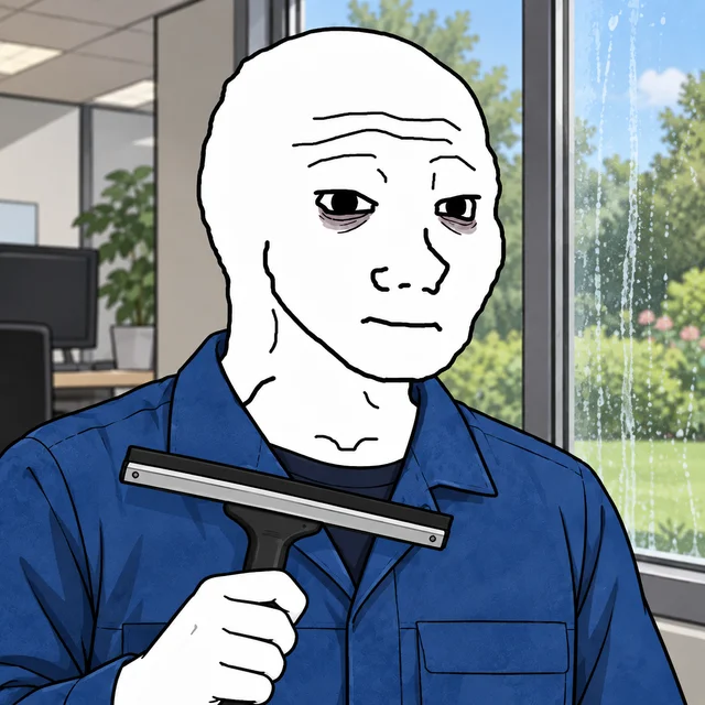 Window Cleaner Wojak artwork