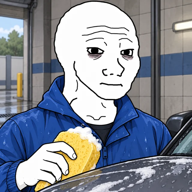 Car-Wash Attendant Wojak artwork